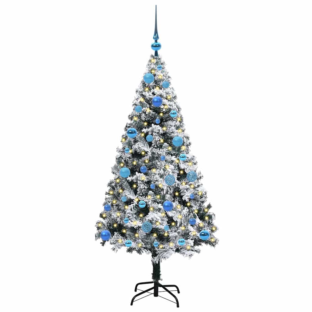 Künstlicher Weihnachtsbaum mit 150 LEDs mit Ständer Grün 150 cm
