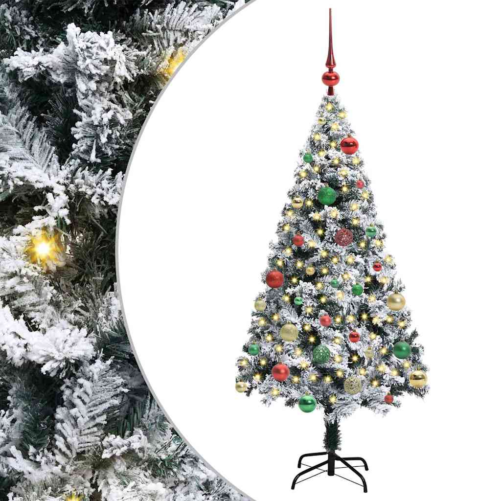 Künstlicher Weihnachtsbaum mit 150 LEDs mit Ständer Grün 150 cm