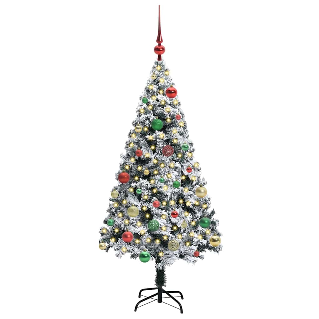 Künstlicher Weihnachtsbaum mit 150 LEDs mit Ständer Grün 150 cm