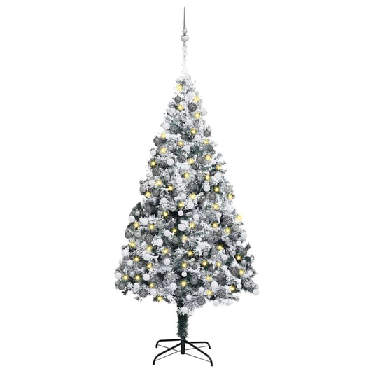 Künstlicher Weihnachtsbaum mit 300 LEDs mit Ständer Grün 180 cm