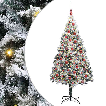 Künstlicher Weihnachtsbaum mit 300 LEDs mit Ständer Grün 180 cm
