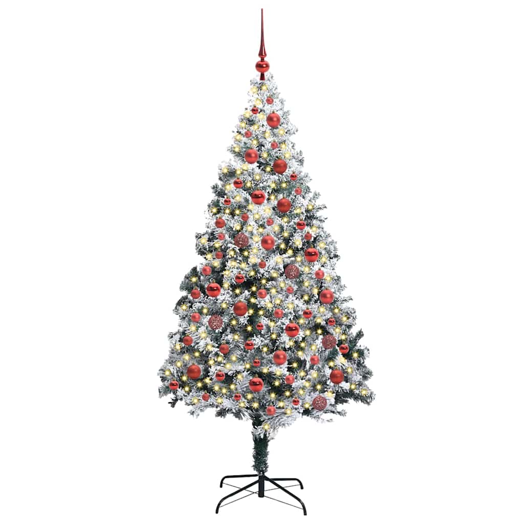 Künstlicher Weihnachtsbaum mit 300 LEDs mit Ständer Grün 180 cm