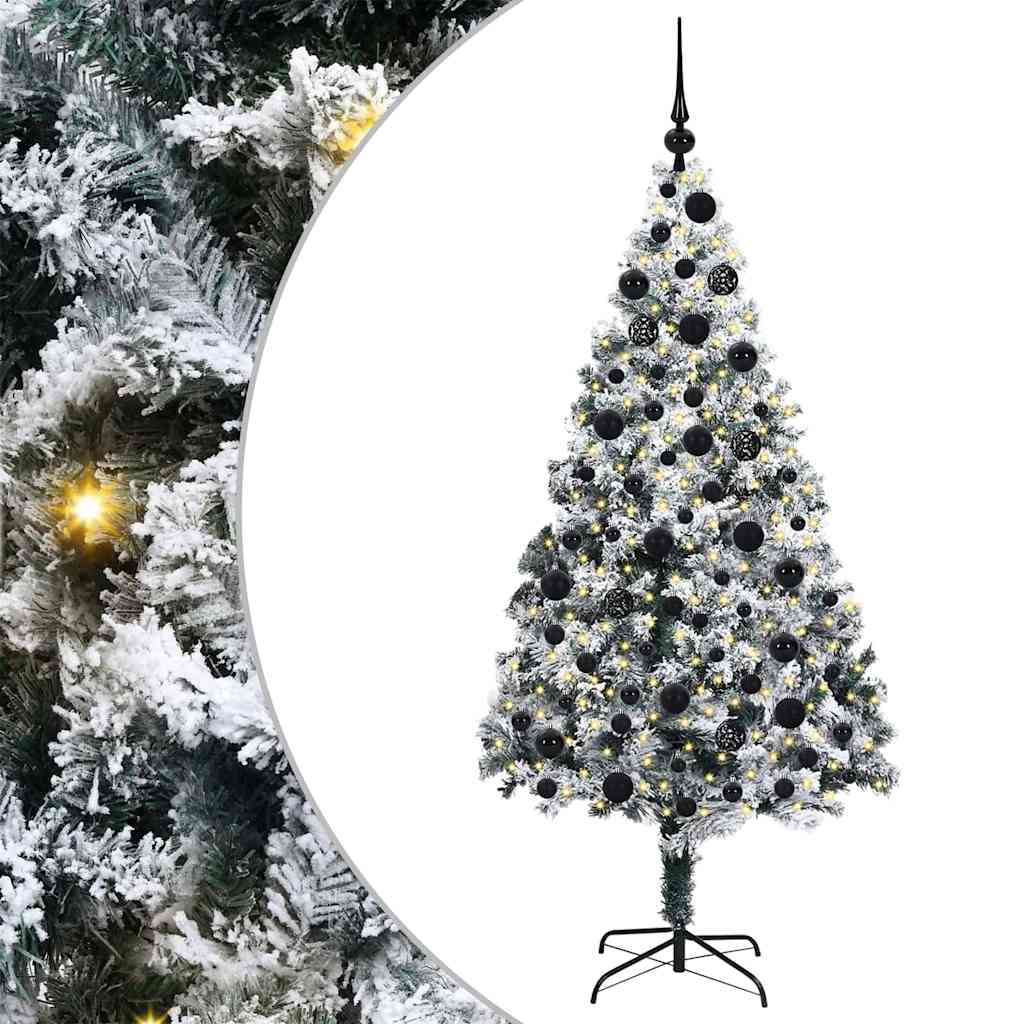 Künstlicher Weihnachtsbaum mit 300 LEDs mit Ständer Grün 180 cm