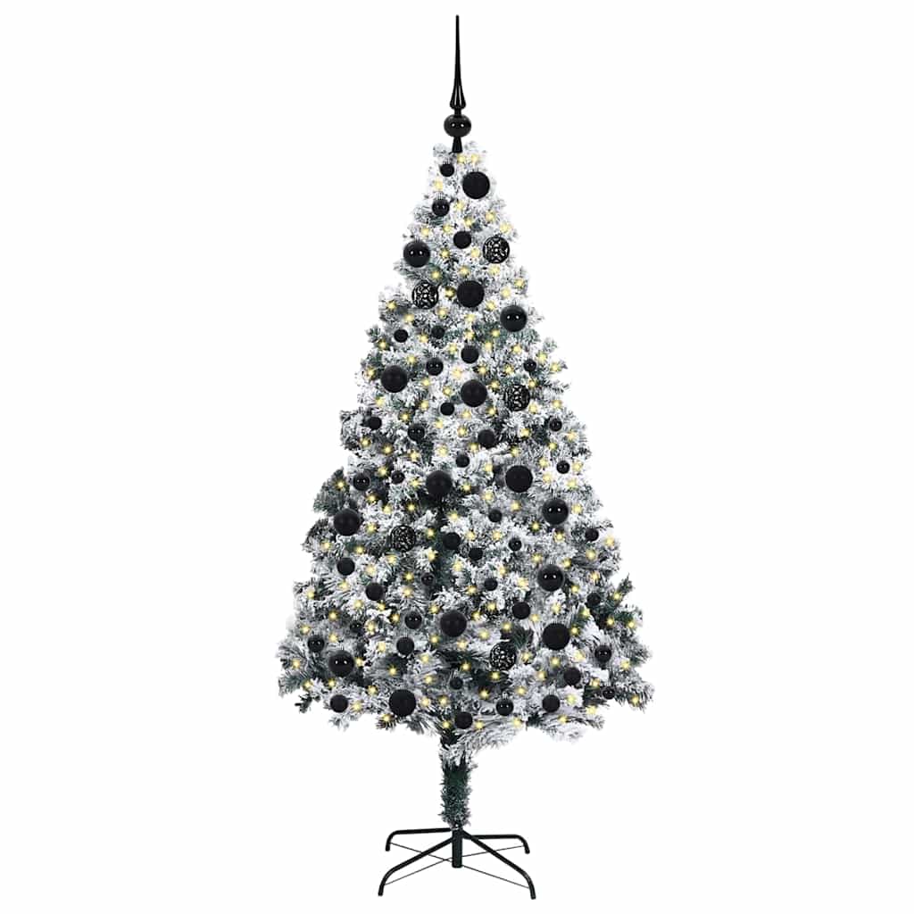 Künstlicher Weihnachtsbaum mit 300 LEDs mit Ständer Grün 180 cm