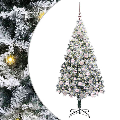 Künstlicher Weihnachtsbaum mit 300 LEDs mit Ständer Grün 180 cm