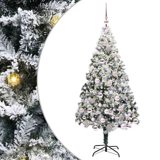 Künstlicher Weihnachtsbaum mit 300 LEDs mit Ständer Grün 180 cm