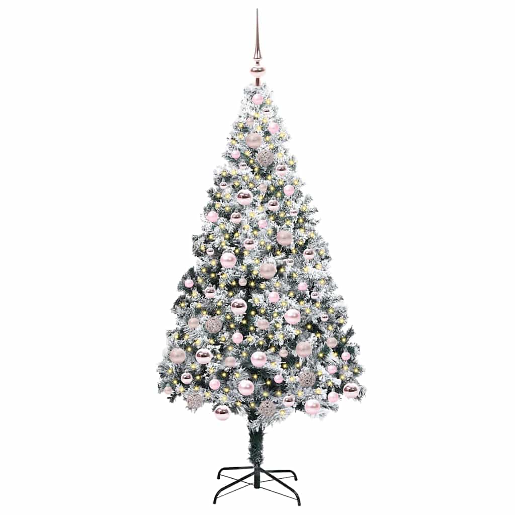 Künstlicher Weihnachtsbaum mit 300 LEDs mit Ständer Grün 180 cm