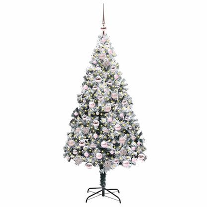 Künstlicher Weihnachtsbaum mit 300 LEDs mit Ständer Grün 180 cm