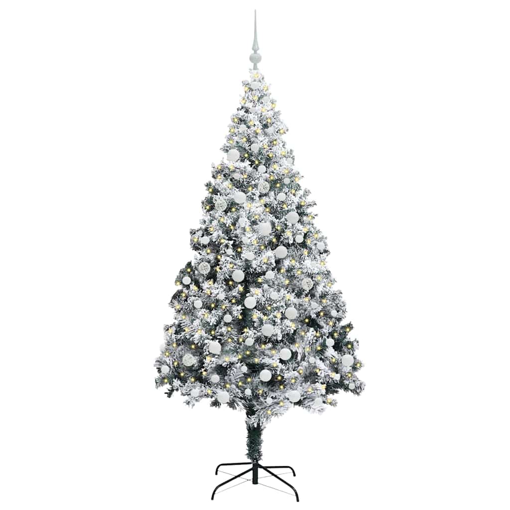 Künstlicher Weihnachtsbaum mit 300 LEDs mit Ständer Grün 180 cm