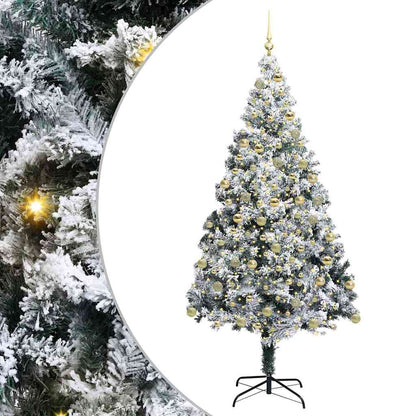 Künstlicher Weihnachtsbaum mit 300 LEDs mit Ständer Grün 180 cm