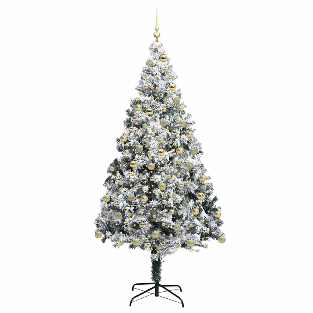 Künstlicher Weihnachtsbaum mit 300 LEDs mit Ständer Grün 180 cm