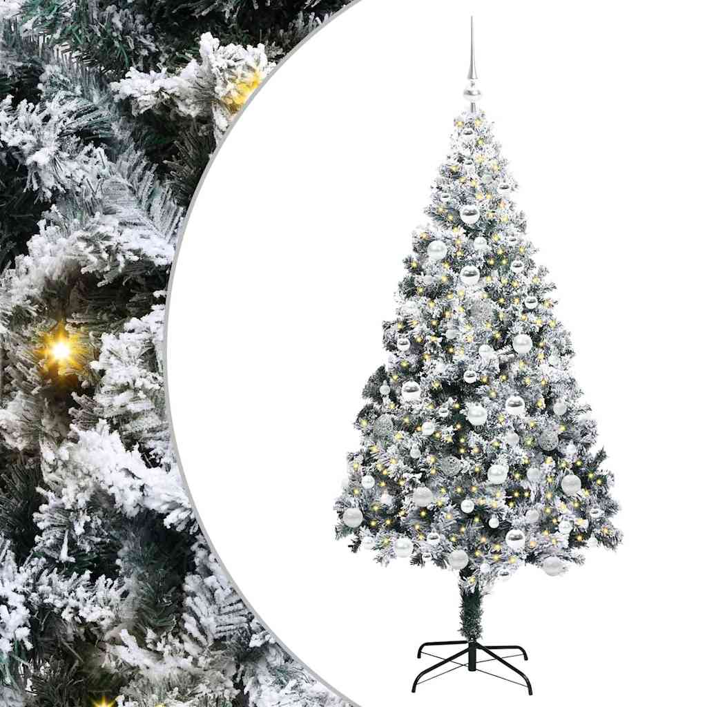 Künstlicher Weihnachtsbaum mit 300 LEDs mit Ständer Grün 180 cm