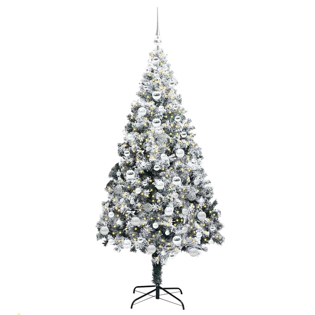 Künstlicher Weihnachtsbaum mit 300 LEDs mit Ständer Grün 180 cm