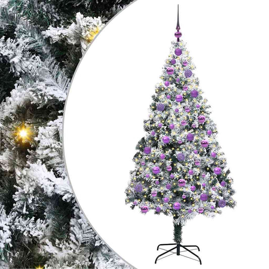 Künstlicher Weihnachtsbaum mit 300 LEDs mit Ständer Grün 180 cm