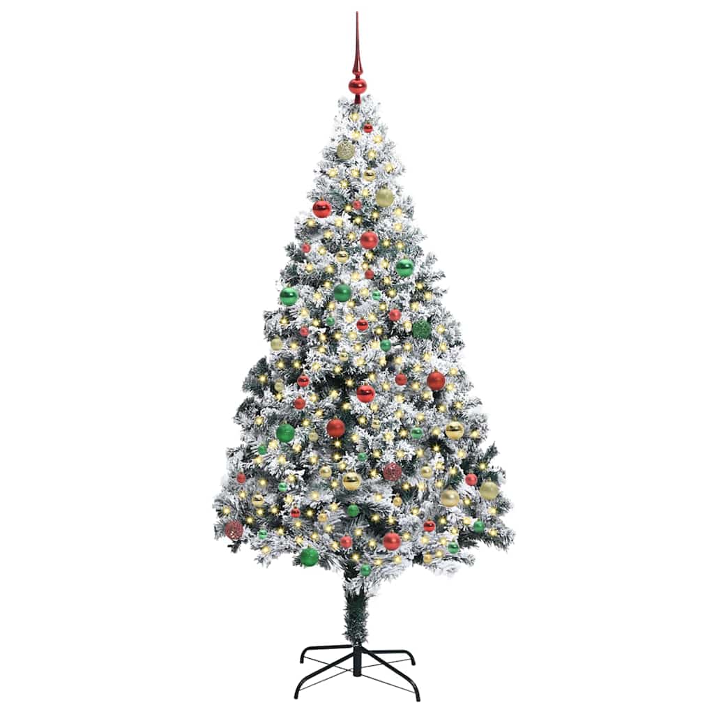 Künstlicher Weihnachtsbaum mit 300 LEDs mit Ständer Grün 180 cm