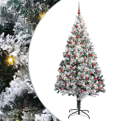 Künstlicher Weihnachtsbaum mit 300 LEDs mit Ständer Grün 210 cm