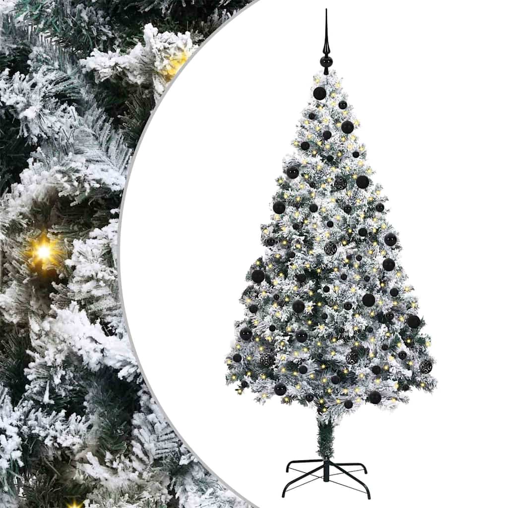 Künstlicher Weihnachtsbaum mit 300 LEDs mit Ständer Grün 210 cm
