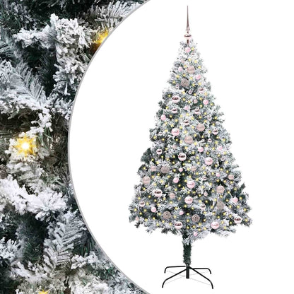 Künstlicher Weihnachtsbaum mit 300 LEDs mit Ständer Grün 210 cm