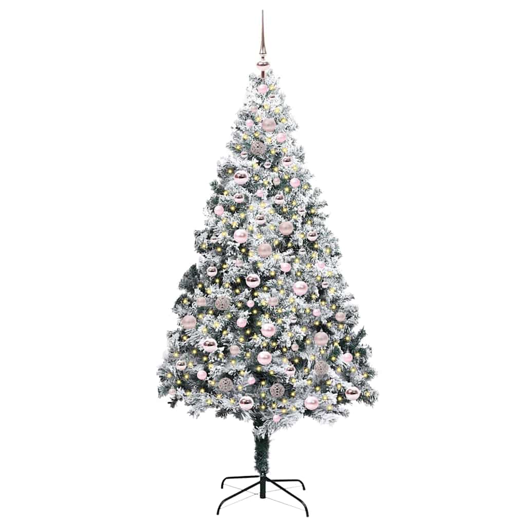 Künstlicher Weihnachtsbaum mit 300 LEDs mit Ständer Grün 210 cm