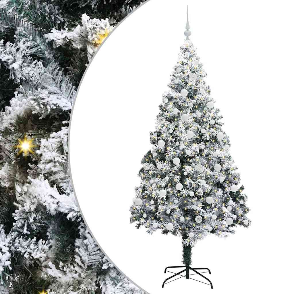 Künstlicher Weihnachtsbaum mit 300 LEDs mit Ständer Grün 210 cm