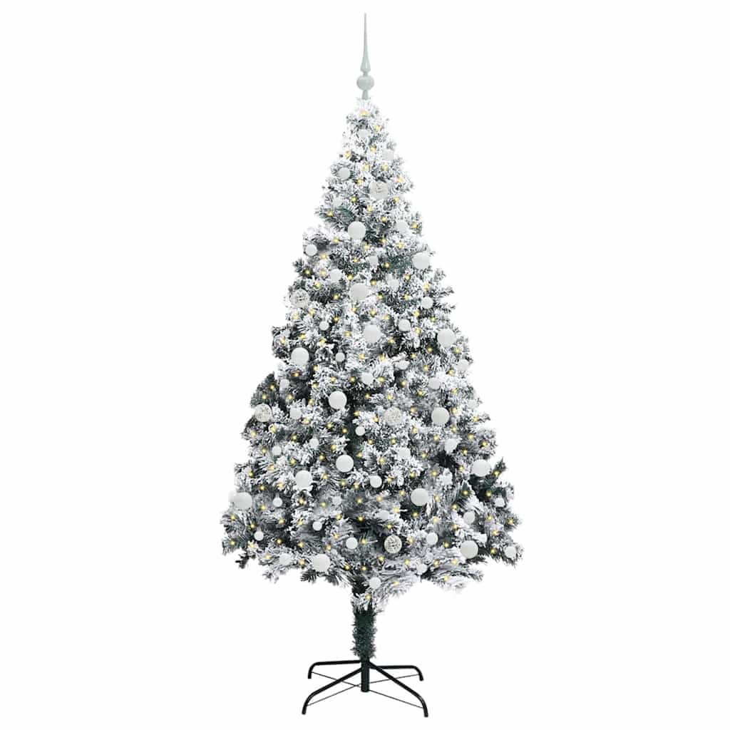 Künstlicher Weihnachtsbaum mit 300 LEDs mit Ständer Grün 210 cm