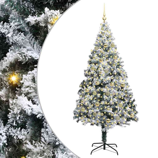 Künstlicher Weihnachtsbaum mit 300 LEDs mit Ständer Grün 210 cm