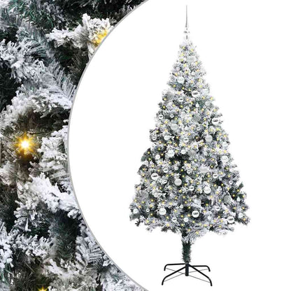 Künstlicher Weihnachtsbaum mit 300 LEDs mit Ständer Grün 210 cm