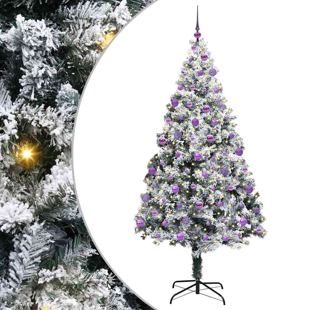 Künstlicher Weihnachtsbaum mit 300 LEDs mit Ständer Grün 210 cm