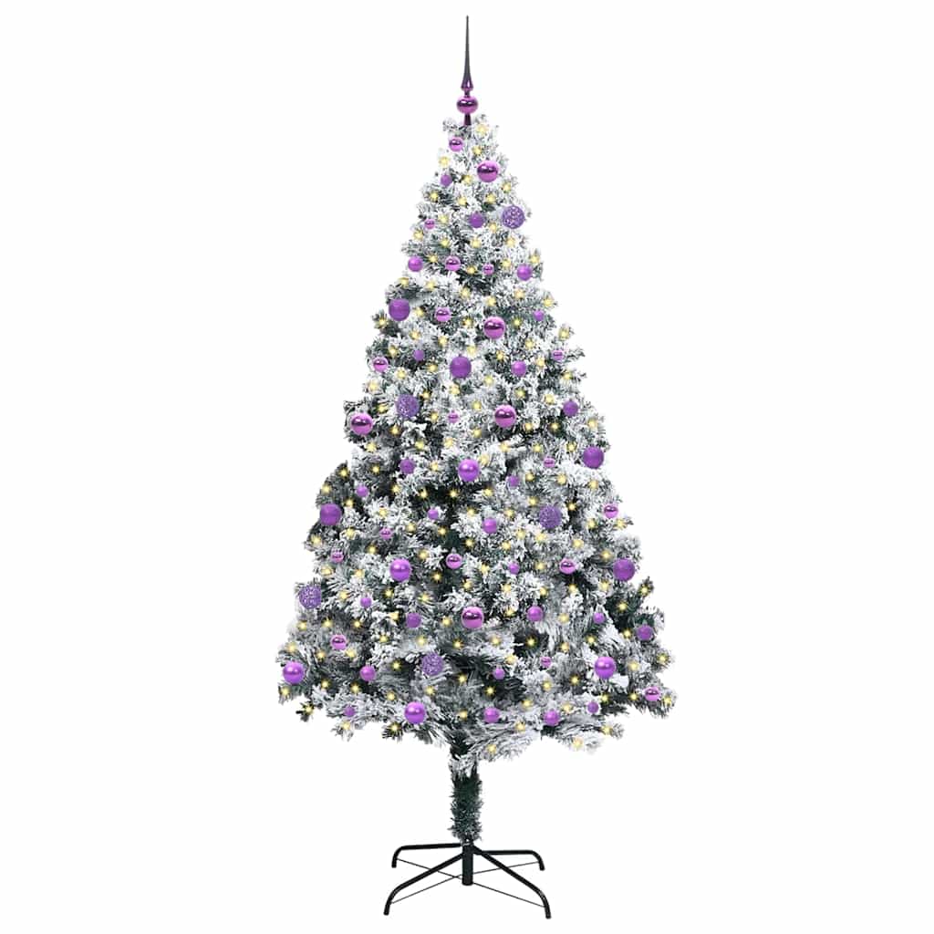 Künstlicher Weihnachtsbaum mit 300 LEDs mit Ständer Grün 210 cm