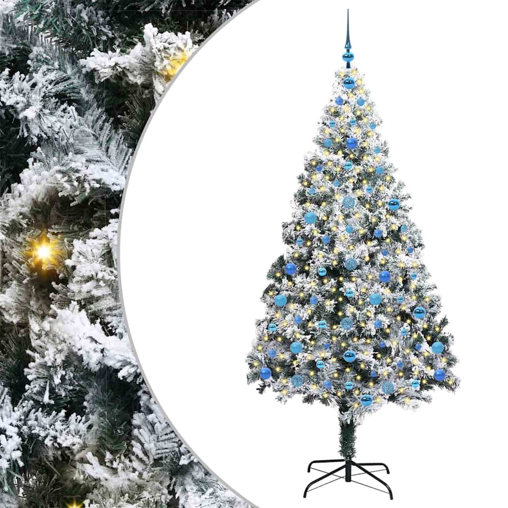 Künstlicher Weihnachtsbaum mit 300 LEDs mit Ständer Grün 210 cm
