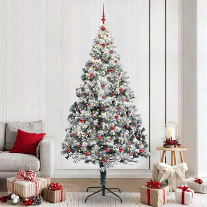 Künstlicher Weihnachtsbaum mit 300 LEDs mit Ständer Grün 240 cm