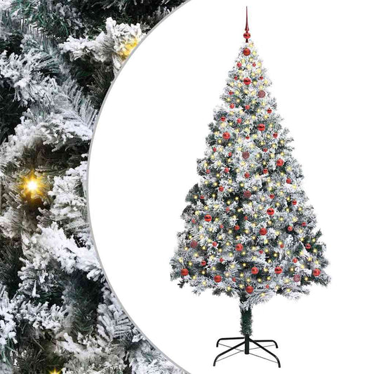 Künstlicher Weihnachtsbaum mit 300 LEDs mit Ständer Grün 240 cm