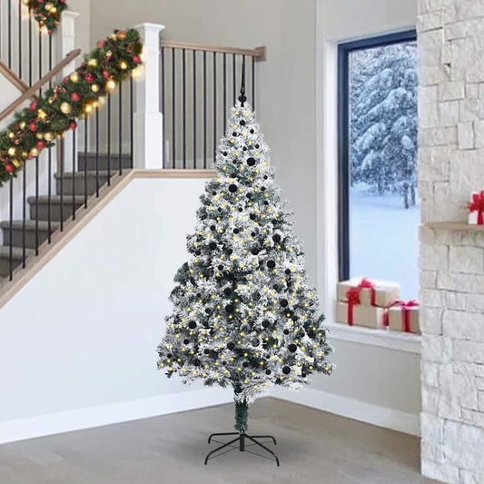 Künstlicher Weihnachtsbaum mit 300 LEDs mit Ständer Grün 240 cm