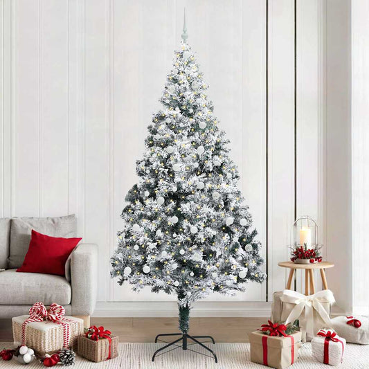 Künstlicher Weihnachtsbaum mit 300 LEDs mit Ständer Grün 240 cm
