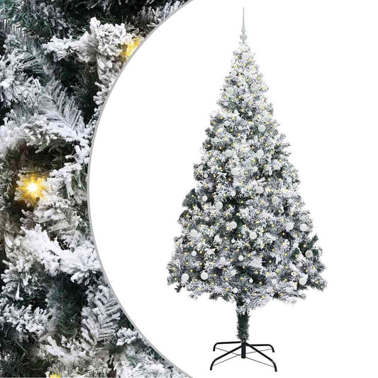 Künstlicher Weihnachtsbaum mit 300 LEDs mit Ständer Grün 240 cm