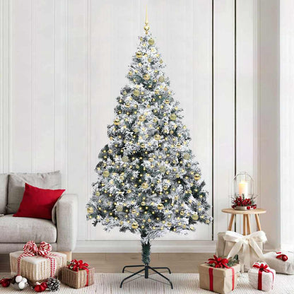 Künstlicher Weihnachtsbaum mit 300 LEDs mit Ständer Grün 240 cm