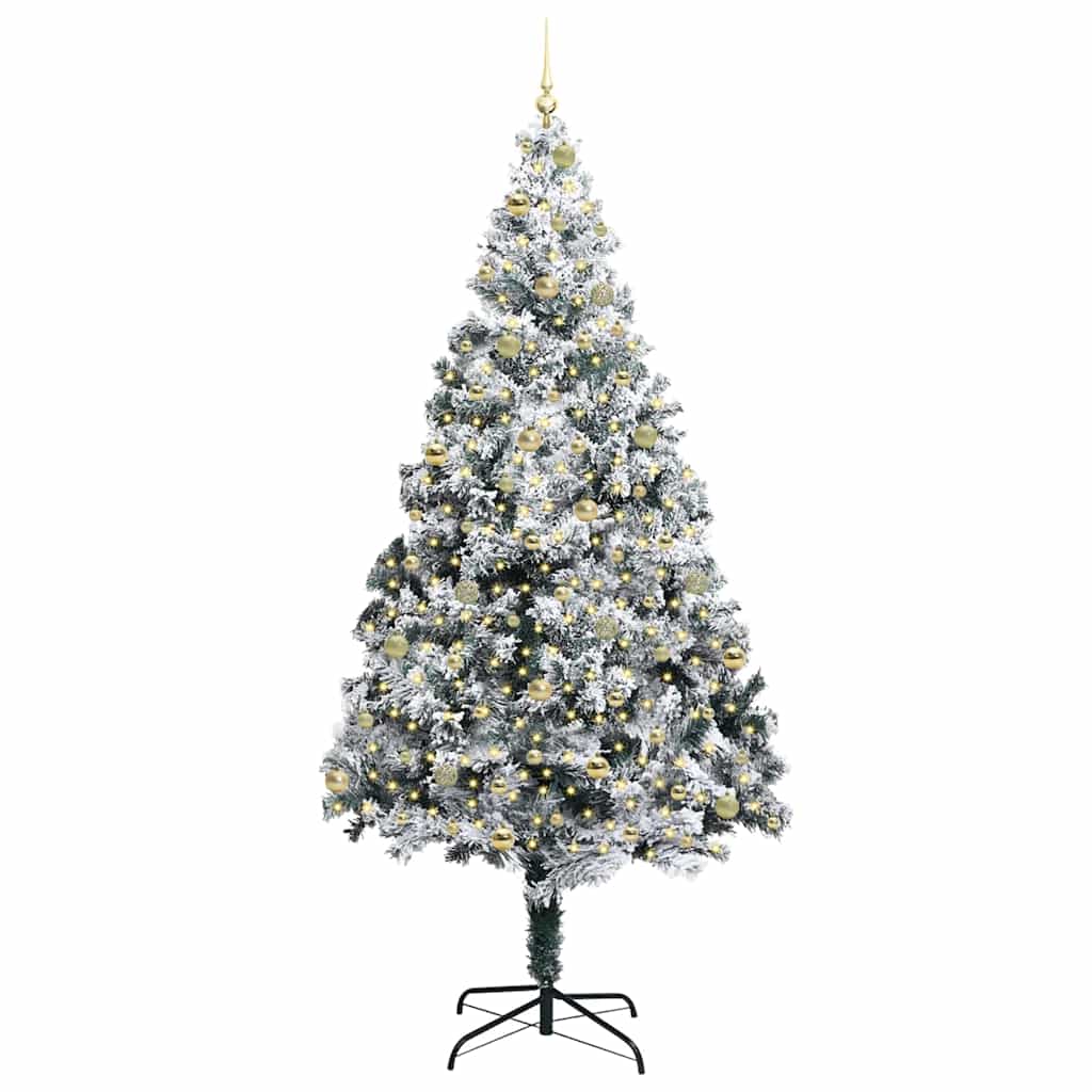 Künstlicher Weihnachtsbaum mit 300 LEDs mit Ständer Grün 240 cm