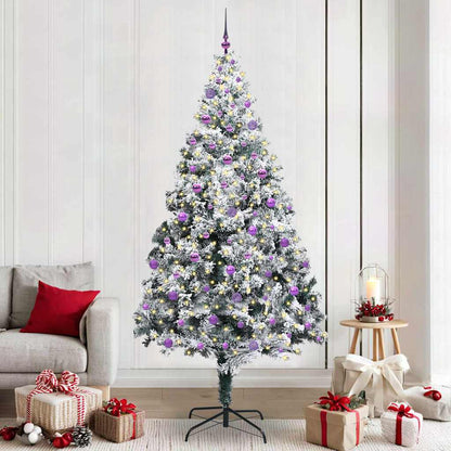 Künstlicher Weihnachtsbaum mit 300 LEDs mit Ständer Grün 240 cm