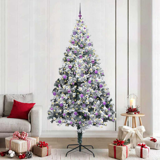 Künstlicher Weihnachtsbaum mit 300 LEDs mit Ständer Grün 240 cm