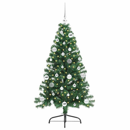 Künstlicher vorbeleuchteter Weihnachtsbaum Grün 150 cm PVC