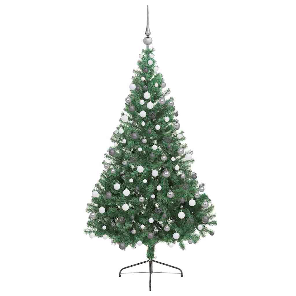 Künstlicher vorbeleuchteter Weihnachtsbaum Grün 210 cm PVC