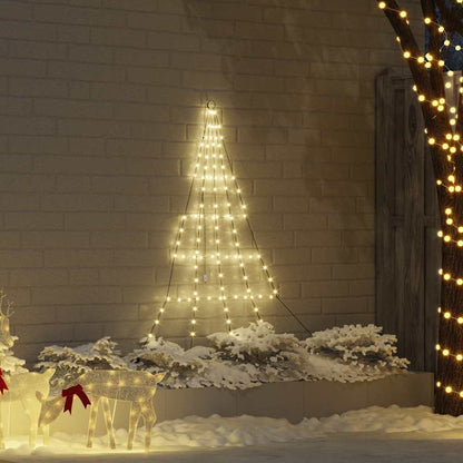 LED Weihnachtsbaum mit 112 LEDs Warmes Weiß 182 cm Metall