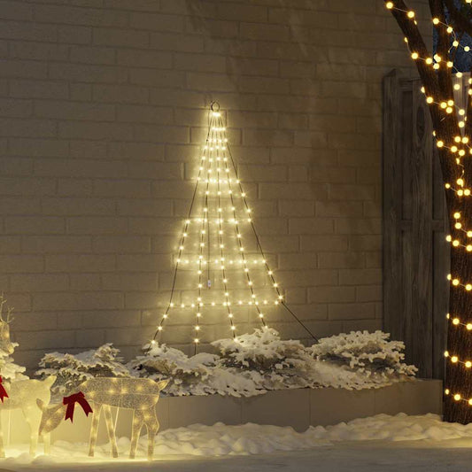 LED Weihnachtsbaum mit 112 LEDs Warmes Weiß 182 cm Metall