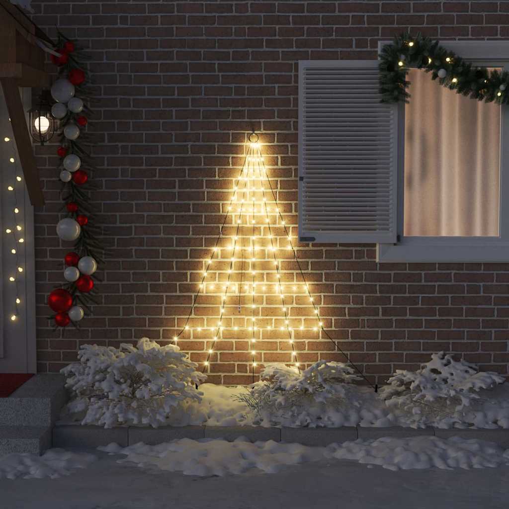 LED Weihnachtsbaum mit 112 LEDs Warmes Weiß 182 cm Metall