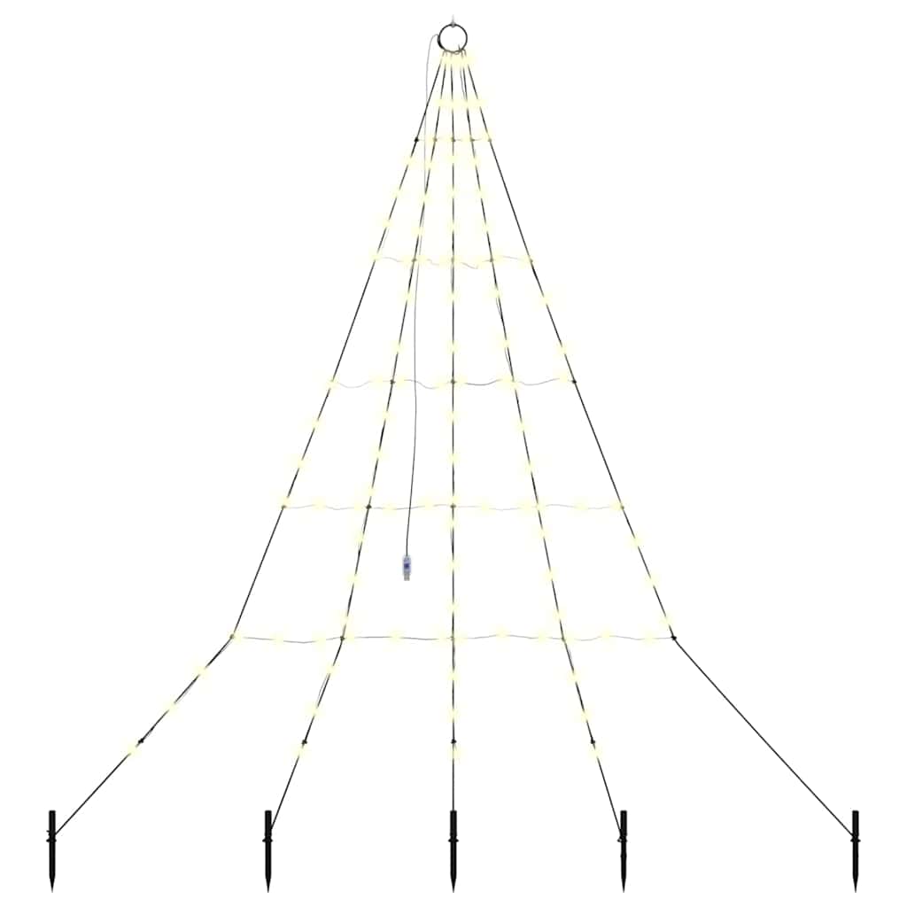 LED Weihnachtsbaum mit 112 LEDs Warmes Weiß 182 cm Metall