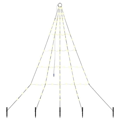 LED Weihnachtsbaum mit 112 LEDs Warmes Weiß 182 cm Metall