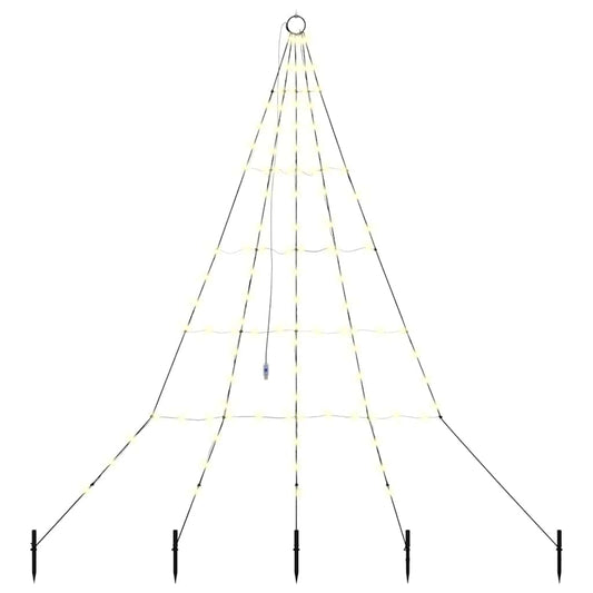 LED Weihnachtsbaum mit 112 LEDs Warmes Weiß 182 cm Metall