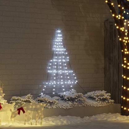 LED Weihnachtsbaum mit 112 LEDs Kaltes Weiß 182 cm Metall