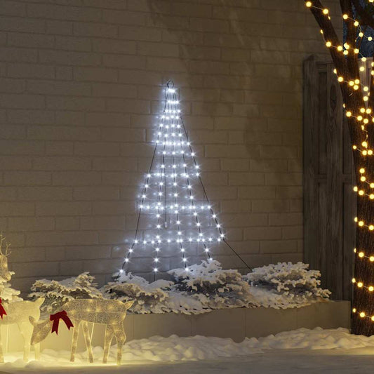 LED Weihnachtsbaum mit 112 LEDs Kaltes Weiß 182 cm Metall