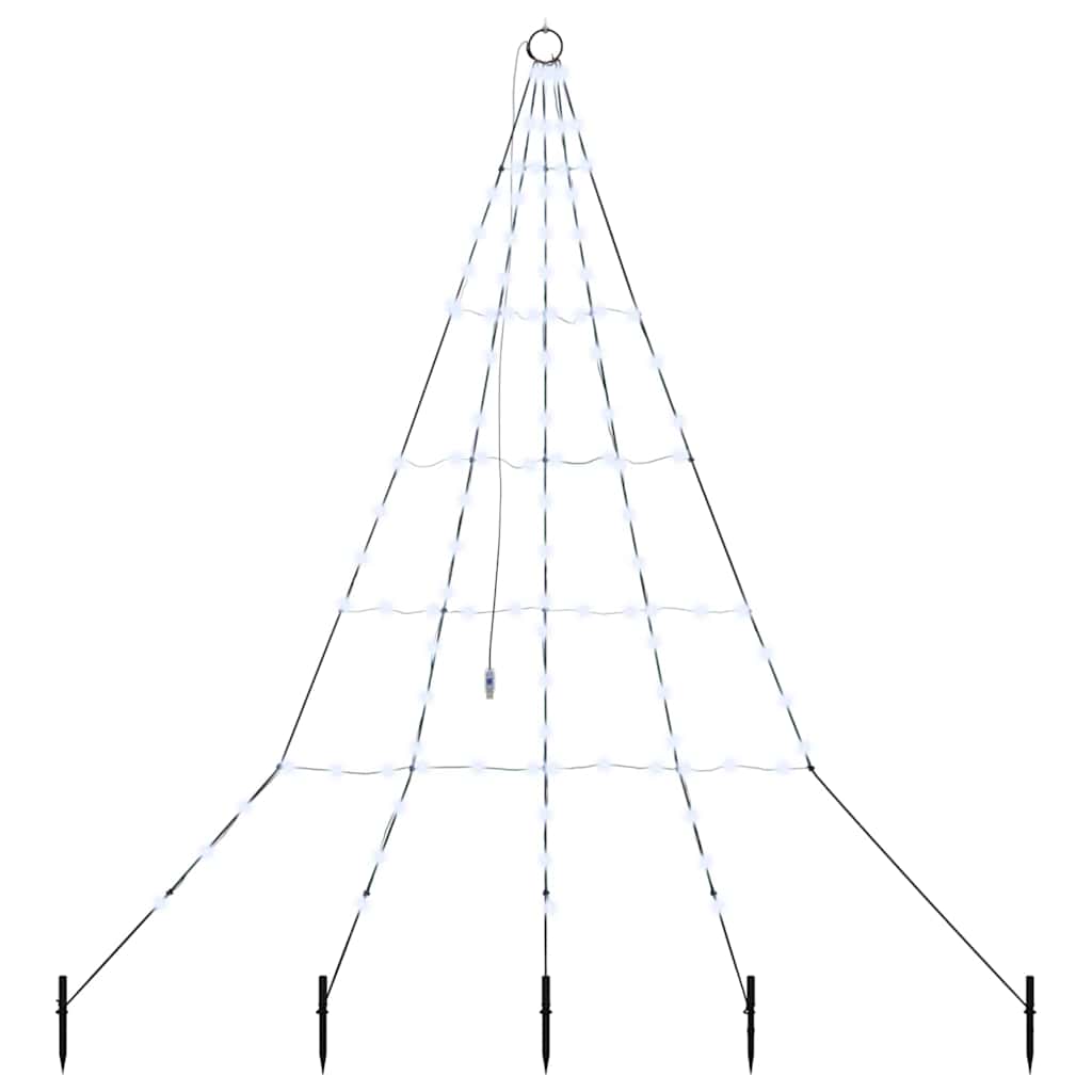 LED Weihnachtsbaum mit 112 LEDs Kaltes Weiß 182 cm Metall